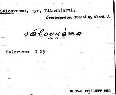 Bild på arkivkortet för arkivposten Salonvuoma