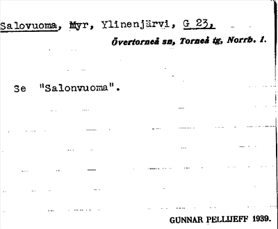 Bild på arkivkortet för arkivposten Salovuoma, se Salonvuoma