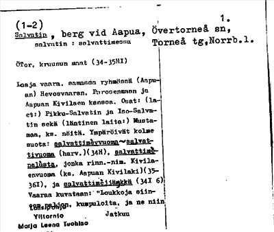 Bild på arkivkortet för arkivposten Salvatin