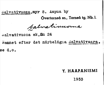 Bild på arkivkortet för arkivposten Salvativuoma