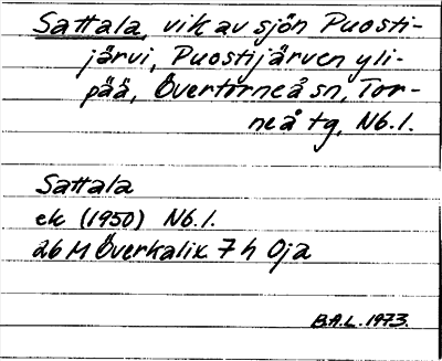 Bild på arkivkortet för arkivposten Sattala
