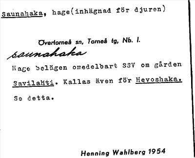 Bild på arkivkortet för arkivposten Saunahaka