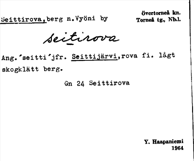Bild på arkivkortet för arkivposten Seittirova