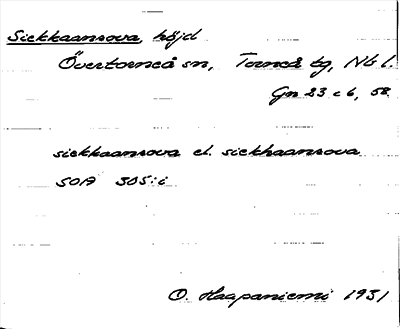 Bild på arkivkortet för arkivposten Siekkaanrova