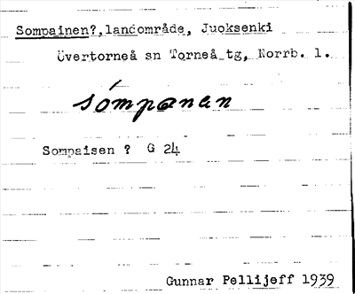 Bild på arkivkortet för arkivposten Sompainen?