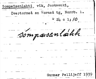 Bild på arkivkortet för arkivposten Sompaisenlahti