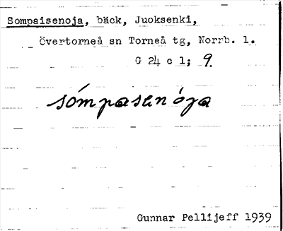 Bild på arkivkortet för arkivposten Sompaisenoja