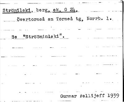 Bild på arkivkortet för arkivposten Strömilaki, se Strööminlaki