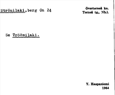 Bild på arkivkortet för arkivposten Strömilaki, se Tröömilaki