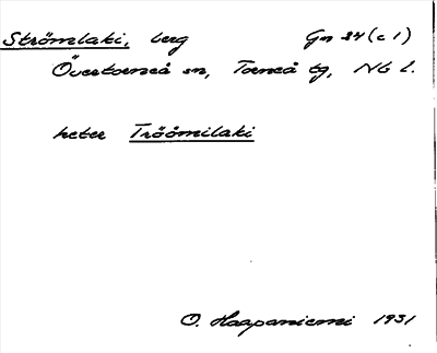 Bild på arkivkortet för arkivposten Strömlaki