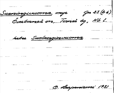 Bild på arkivkortet för arkivposten Suaningivuoma