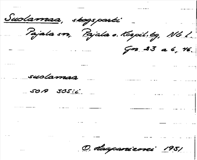 Bild på arkivkortet för arkivposten Suolamaa
