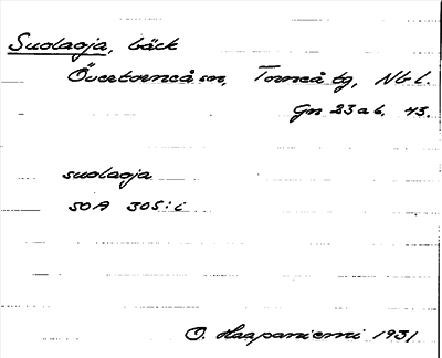 Bild på arkivkortet för arkivposten Suolaoja