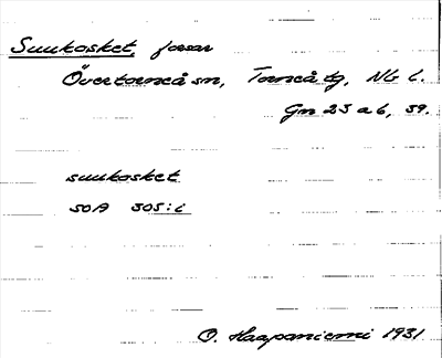 Bild på arkivkortet för arkivposten Suukosket