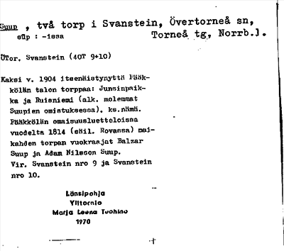 Bild på arkivkortet för arkivposten Suup