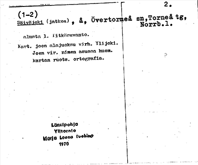 Bild på arkivkortet för arkivposten Säiväjoki