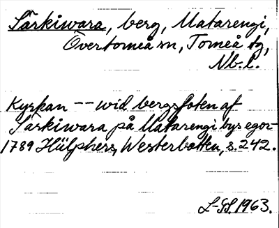 Bild på arkivkortet för arkivposten Särkiwara