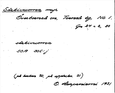 Bild på arkivkortet för arkivposten Särkivuoma