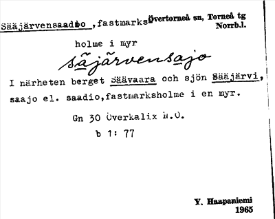 Bild på arkivkortet för arkivposten Sääjärvensaadio