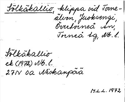 Bild på arkivkortet för arkivposten Sölkäkallio