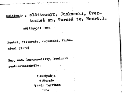 Bild på arkivkortet för arkivposten Söltinajo