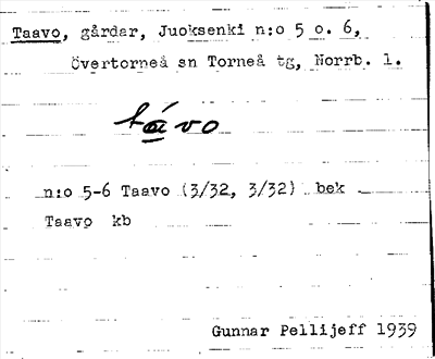 Bild på arkivkortet för arkivposten Taavo