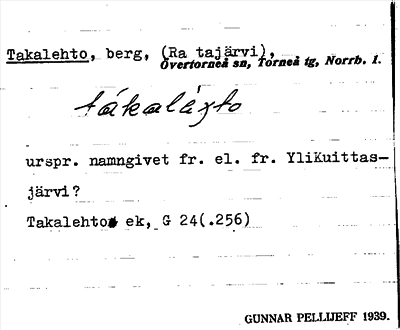 Bild på arkivkortet för arkivposten Takalehto