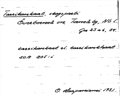 Bild på arkivkortet för arkivposten Tarrikankaat