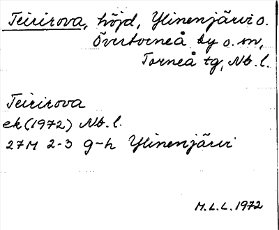 Bild på arkivkortet för arkivposten Teirirova
