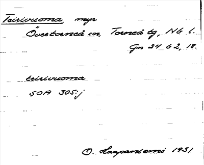 Bild på arkivkortet för arkivposten Teirivuoma