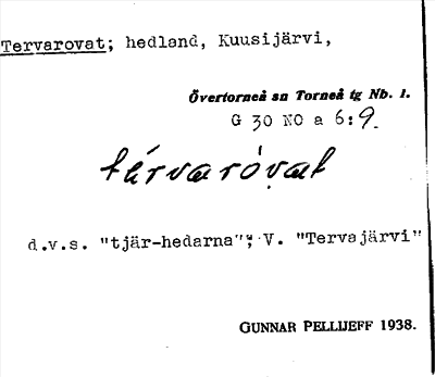 Bild på arkivkortet för arkivposten Tervarovat