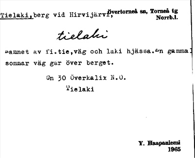 Bild på arkivkortet för arkivposten Tielaki