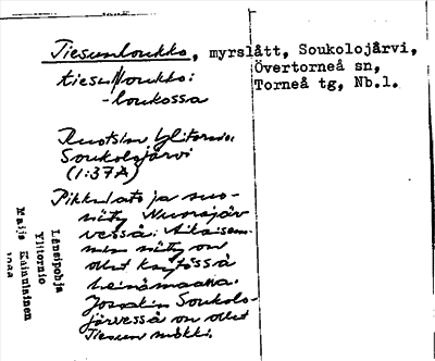 Bild på arkivkortet för arkivposten Tiesunloukko