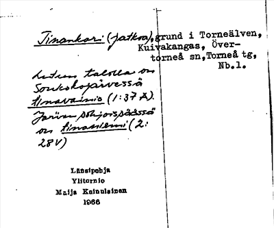 Bild på arkivkortet för arkivposten Tinankari