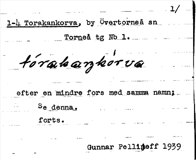 Bild på arkivkortet för arkivposten Torakankorva