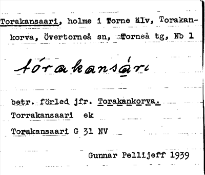 Bild på arkivkortet för arkivposten Torakansaari