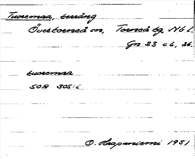 Bild på arkivkortet för arkivposten Tuoremaa