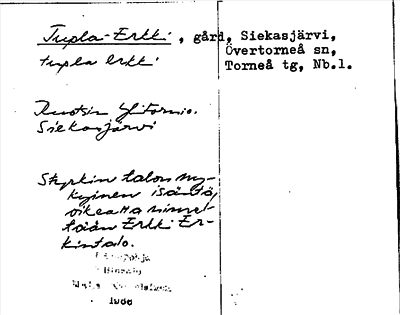 Bild på arkivkortet för arkivposten Tupla-Erkki