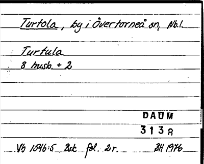 Bild på arkivkortet för arkivposten Turtola