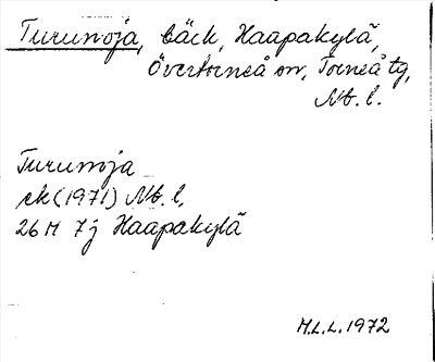 Bild på arkivkortet för arkivposten Turunoja