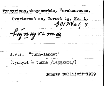 Bild på arkivkortet för arkivposten Tynnyrimaa