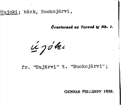 Bild på arkivkortet för arkivposten Uujoki