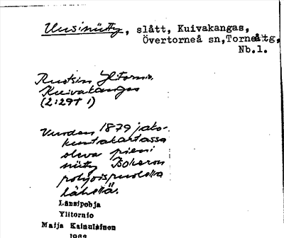 Bild på arkivkortet för arkivposten Uusiniitty