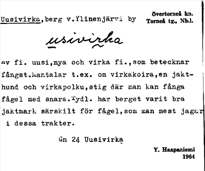 Bild på arkivkortet för arkivposten Uusivirka