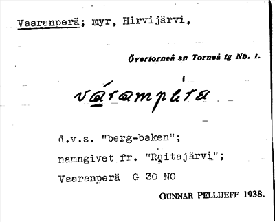 Bild på arkivkortet för arkivposten Vaaranperä