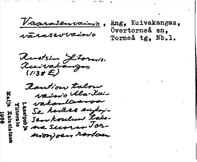 Bild på arkivkortet för arkivposten Vaarasenvainio
