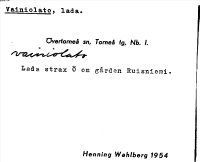 Bild på arkivkortet för arkivposten Vainiolato