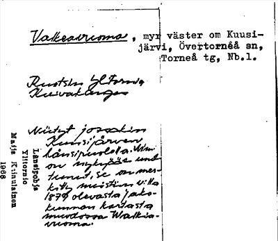 Bild på arkivkortet för arkivposten Valkeavuoma