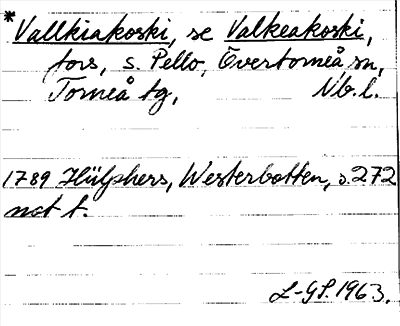 Bild på arkivkortet för arkivposten *Vallkiakoski, se Valkeakoski