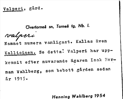 Bild på arkivkortet för arkivposten Valperi